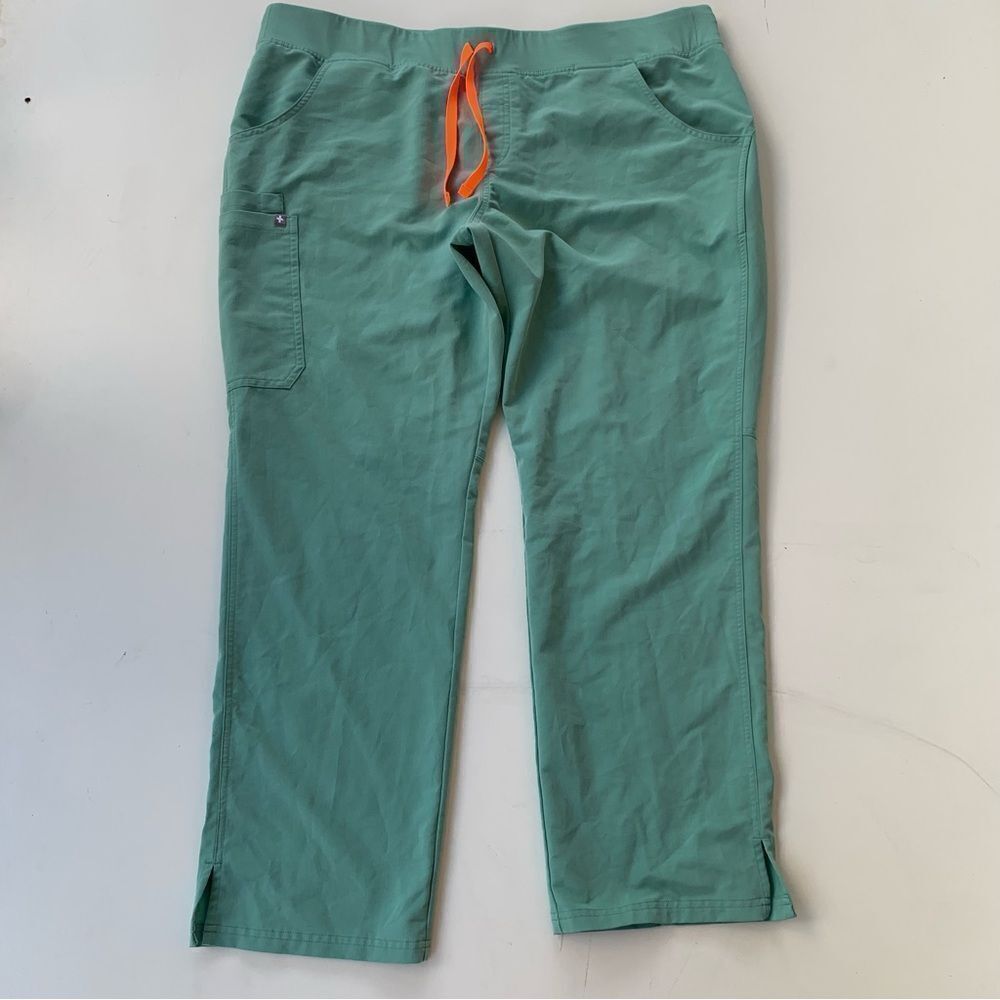 Figs Scrub Pants Women XXL T21004 Green Kade Cargo Bottoms PO# 1771